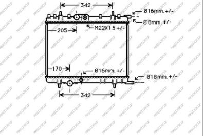 Prasco CI422R017 - Radiateur, refroidissement du moteur cwaw.fr