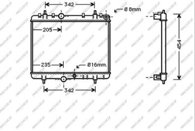 Prasco CI422R021 - Radiateur, refroidissement du moteur cwaw.fr