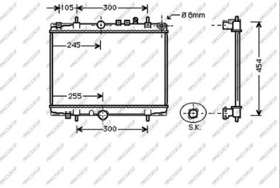 Prasco CI520R004 - Radiateur, refroidissement du moteur cwaw.fr