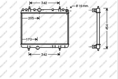 Prasco CI522R004 - Radiateur, refroidissement du moteur cwaw.fr