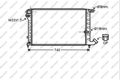 Prasco CI032R018 - Radiateur, refroidissement du moteur cwaw.fr