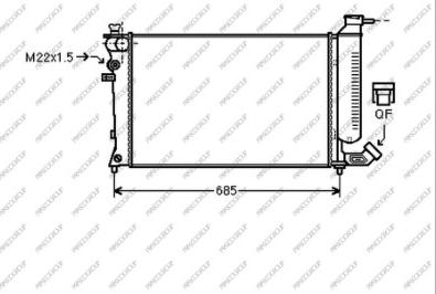 Prasco CI032R020 - Radiateur, refroidissement du moteur cwaw.fr