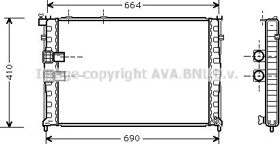 Prasco CN2132 - Radiateur, refroidissement du moteur cwaw.fr