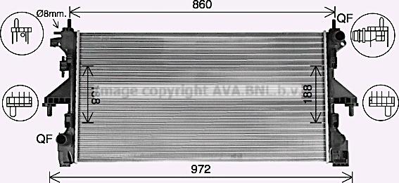 Prasco CN2318 - Radiateur, refroidissement du moteur cwaw.fr