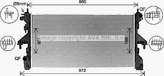 Prasco CN2320 - Radiateur, refroidissement du moteur cwaw.fr