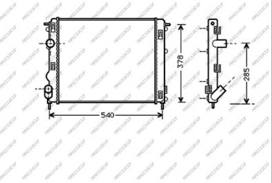 Prasco DA322R007 - Radiateur, refroidissement du moteur cwaw.fr