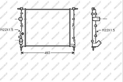 Prasco DA220R001 - Radiateur, refroidissement du moteur cwaw.fr