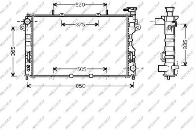 Prasco DG005R003 - Radiateur, refroidissement du moteur cwaw.fr