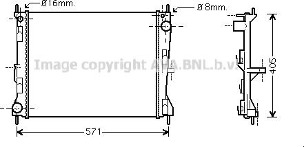 Prasco DN2235 - Radiateur, refroidissement du moteur cwaw.fr