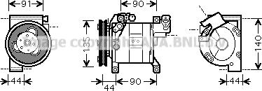 Prasco DNK322 - Compresseur, climatisation cwaw.fr