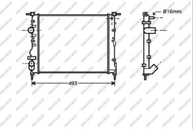 Prasco DS917R004 - Radiateur, refroidissement du moteur cwaw.fr