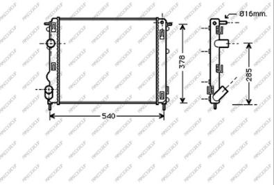 Prasco DS917R005 - Radiateur, refroidissement du moteur cwaw.fr