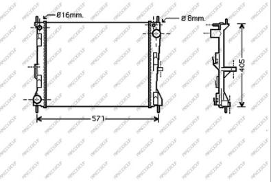 Prasco DS011R010 - Radiateur, refroidissement du moteur cwaw.fr