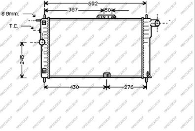 Prasco DW001R001 - Radiateur, refroidissement du moteur cwaw.fr