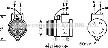 Prasco DWK041 - Compresseur, climatisation cwaw.fr