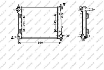 Prasco FD008R002 - Radiateur, refroidissement du moteur cwaw.fr