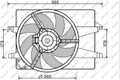 Prasco FD340F005 - Ventilateur, refroidissement du moteur cwaw.fr