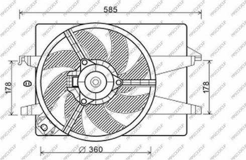 Prasco FD340F003 - Ventilateur, refroidissement du moteur cwaw.fr