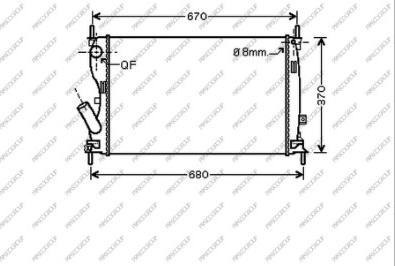 Prasco FD340R005 - Radiateur, refroidissement du moteur cwaw.fr