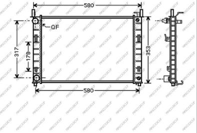 Prasco FD340R001 - Radiateur, refroidissement du moteur cwaw.fr