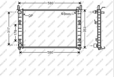 Prasco FD340R003 - Radiateur, refroidissement du moteur cwaw.fr