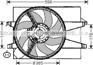 Prasco FD7541 - Ventilateur, refroidissement du moteur cwaw.fr