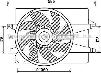 Prasco FD7551 - Ventilateur, refroidissement du moteur cwaw.fr