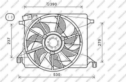 Prasco FD715F002 - Ventilateur, refroidissement du moteur cwaw.fr