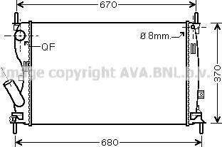 Prasco FDA2408 - Radiateur, refroidissement du moteur cwaw.fr