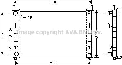 Prasco FDA2324 - Radiateur, refroidissement du moteur cwaw.fr