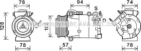 Prasco FDK587 - Compresseur, climatisation cwaw.fr