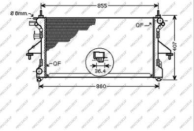 Prasco FT930R006 - Radiateur, refroidissement du moteur cwaw.fr