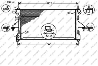 Prasco FT930R008 - Radiateur, refroidissement du moteur cwaw.fr