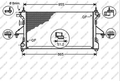 Prasco FT930R007 - Radiateur, refroidissement du moteur cwaw.fr