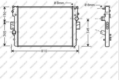 Prasco FT926R005 - Radiateur, refroidissement du moteur cwaw.fr