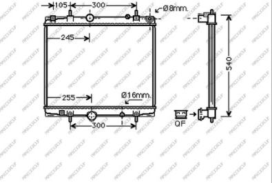 Prasco FT152R004 - Radiateur, refroidissement du moteur cwaw.fr