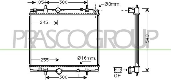 Prasco FT152R001 - Radiateur, refroidissement du moteur cwaw.fr