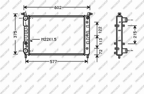 Prasco FT113R005 - Radiateur, refroidissement du moteur cwaw.fr