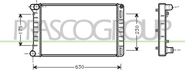Prasco FT133R005 - Radiateur, refroidissement du moteur cwaw.fr