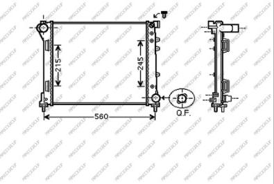 Prasco FT124R002 - Radiateur, refroidissement du moteur cwaw.fr