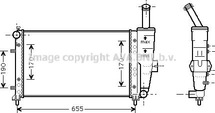 Prasco FT2281 - Radiateur, refroidissement du moteur cwaw.fr