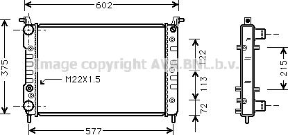 Prasco FT2225 - Radiateur, refroidissement du moteur cwaw.fr