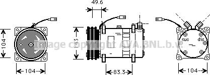 Prasco FTK324 - Compresseur, climatisation cwaw.fr