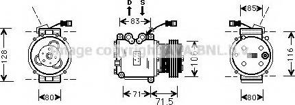 Prasco HDK009 - Compresseur, climatisation cwaw.fr