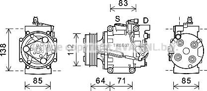 Prasco HDK310 - Compresseur, climatisation cwaw.fr