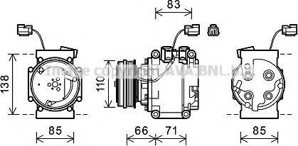 Prasco HDK260 - Compresseur, climatisation cwaw.fr