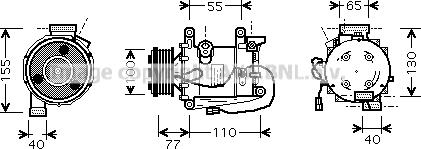 Prasco HDK208 - Compresseur, climatisation cwaw.fr