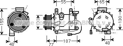 Prasco HDK232 - Compresseur, climatisation cwaw.fr