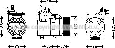 Prasco HYAK093 - Compresseur, climatisation cwaw.fr