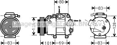 Prasco HYK240 - Compresseur, climatisation cwaw.fr